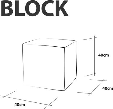 Пуф для ніг, штучна шкіра/мікрофібра, кубоподібний куб, пуф/оттоманка/підставка для ніг для вітальні, декор для дому, 40x40x40 см, Faber Orange A44