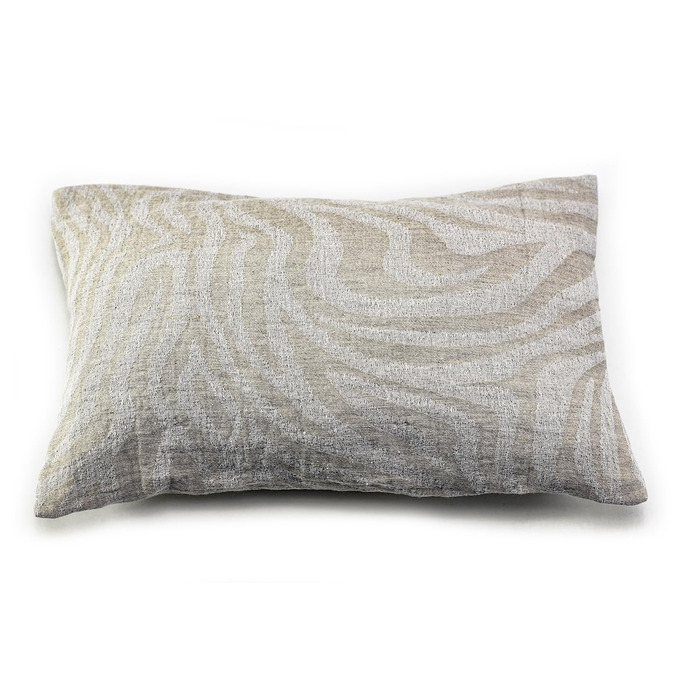 Термостійка подушка для сауни Zebra, яку можна прати - підголівник для сауни з льону та бавовни - зручна подушка для шиї 43x26 см для гамака Wellness, пляжу, пікніка (натуральний/білий)