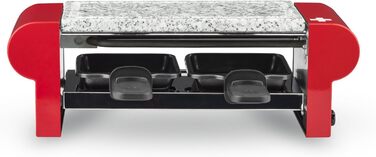 Раклетна машина H.Koenig RP2 / 2 особи / з кам'яною решіткою / 350 Вт / червоний