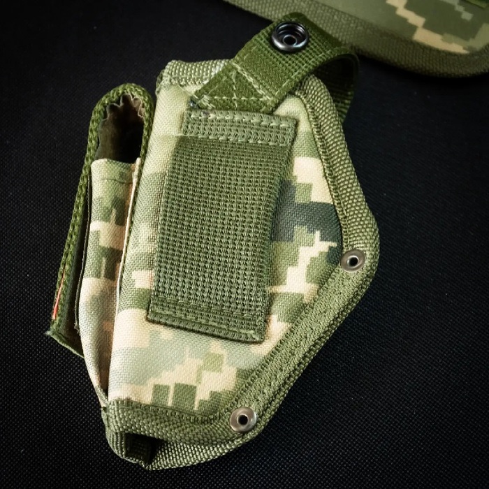 Кобура на стегно для ПМ кордура Kirasa піксель(Арт.KI281)