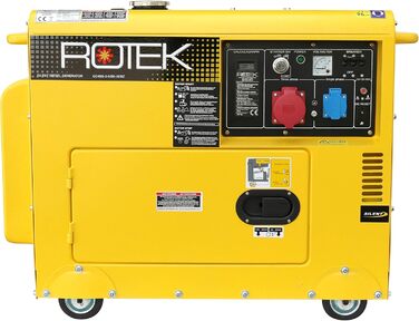 Дизельний генератор Rotek GD4SS-3-6000-5EBZ (5,5 кВА / 400 В 50 Гц 3-фазний) 5,5 кВА 3-фазний 400 В, звукоізоляційний