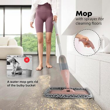 Швабра, розпилювач, спрей, швабра, швабра для підлоги, з розпилювачем, мікрофібра, швабра з резервуаром для дому, кухні, твердої д