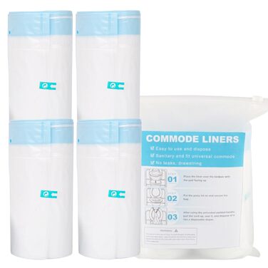 Туалетних пакетів, одноразові туалетні пакети, гігієнічні пакети, портативні пакети, одноразові сміттєві пакети для туалетних стільців, ідеально підходять для килимків для туалетних стільців, 80