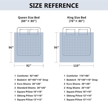 Комплект постільної білизни з квітковим жаккардом Loom and Mill 9 предметів, Елегантний стиль принцеси, Комплекти для спалень коро