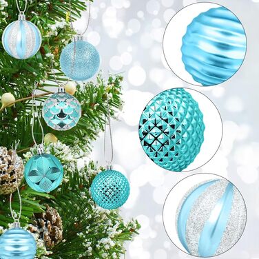 Сині різдвяні кульки 12 шт Aurasky