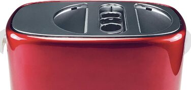Машина для приготування хот-догів BEPER BT.150Y з 5 рівнями нагріву - машина для хот-догів у вінтажному дизайні, червона, 750 Вт для приготування на грилі