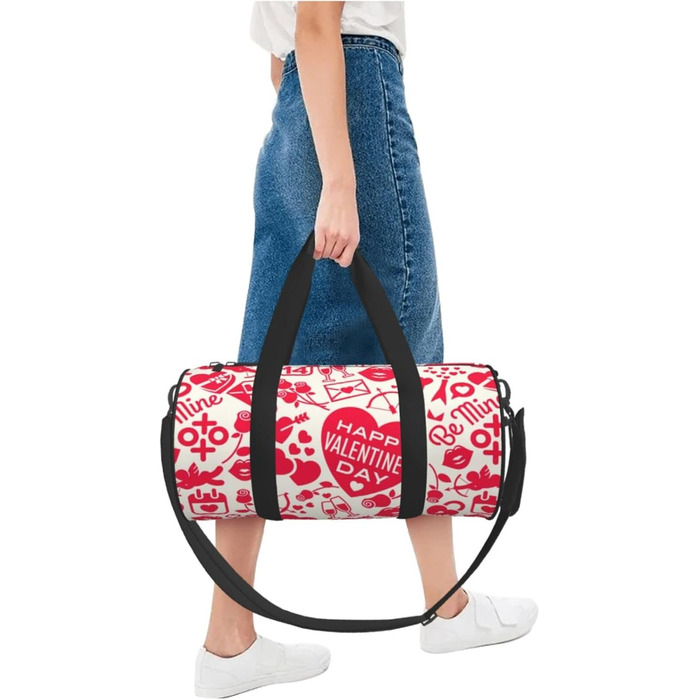Сумка для подорожей чоловіча з написом Happy Valentine's Day, спортивна сумка для вікендів та коротких поїздок
