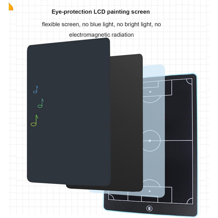 РК-дошка для письма, РК-дошка для малювання, 16-дюймова футбольна тактична дошка для письма - нотатки для футбольних тренерів, РК-планшет для стратегічного письма, обладнання p A