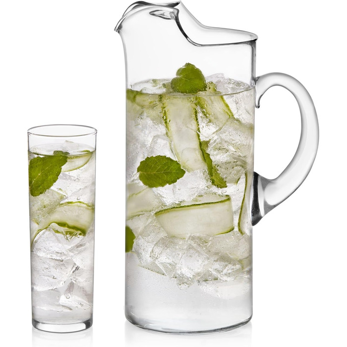 Набір для пізнього сніданку Libbey Modern Bar Boozy з 6 келихами для довгих напоїв та глечиком