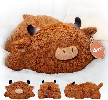 М'яка іграшка Mewaii Weighted Plush Highland Cow, 58 см, 1.8 кг