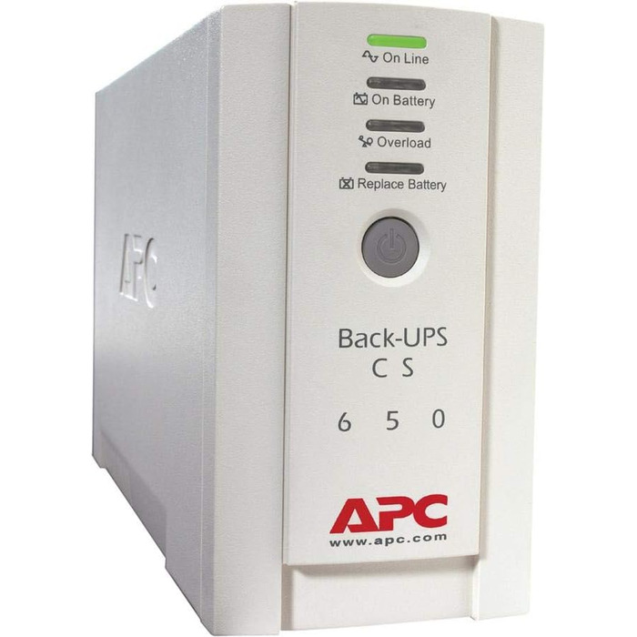 ДБЖ APC Back-UPS CS - BK650EI - джерело безперебійного живлення 650 ВА (4 виходи IEC, захист від перенапруг) 650 ВА Вихідна потужність один