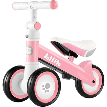 Регульований дитячий велосипед для малюків 12-24 місяців з 3 тихими колесами, без педалей велосипед-ходунки, іграшковий велосипед-