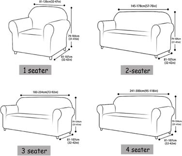 Чохли для 1/2/3/4-місних диванів, чохол для дивана з високоеластичного флісу, захисний чохол для дивана (лише чохол для дивана) (Колір Стиль 19, Розмір Подвійний)