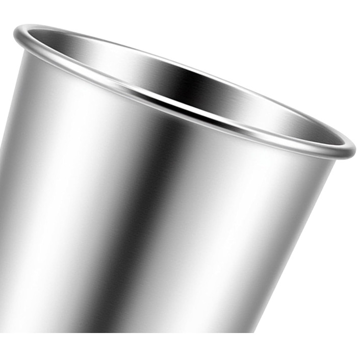 Набір з 8 чашок з нержавіючої сталі, 350 мл, срібна кружка з нержавіючої сталі, штабельовані металеві дорожні чашки, чарки для шотів, чашки з нержавіючої сталі для кемпінгу, вечірок, подорожей, барів та активного відпочинку