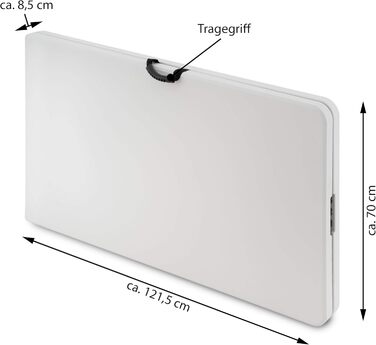 Розкладний стіл Nexos Trading XXL, кемпінговий стіл, 240 x 70 см, для кейтерингу, складаний, білий, стіл для вечірок, ручки для перенесення, обідній стіл, фуршетний стіл, всепогодний, до 150 кг, стійкий, приблизно 15 кг, до 10 осіб