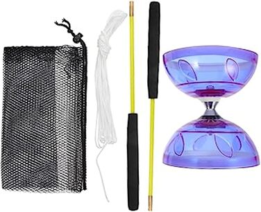 Набір для жонглювання Diablo для дітей-початківців Diabolo Set 4pcs/Set Гнучкий м'який пластиковий рухомий підшипник Diabolo іграшка з палицею і струною і сітчастою сумкою для дитячих забавних іграшок, Diablo