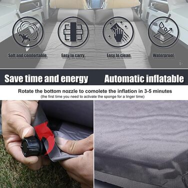 Надувний матрац для автомобіля, для KIA Sorento 2013-2023 2024 2025 Надувний матрац для заднього сидіння/багажника автомобіля Надувні матраци для автомобіля Надувний матрац для кемпінгу, звичайний A