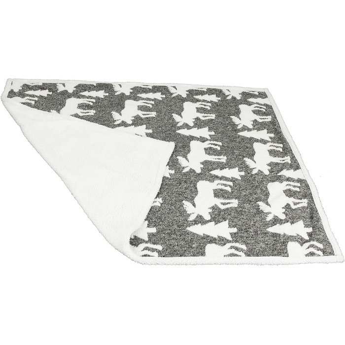 Флісова ковдра FRANK FLECHTWAREN, однотонна, з вивороту, 100 поліестер, розміри 130 x 160 см, ідеально підходить для затишних зимових вечорів, також як подарунок