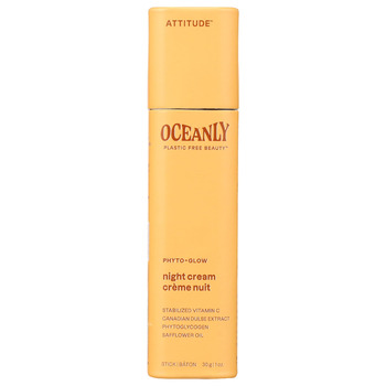 Нічний крем-стік Oceanly від ATTITUDE, сертифікований EWG, без пластику, на основі рослинних та мінеральних інгредієнтів, веганський догляд за шкірою, PHYTO GLOW, без запаху, 30 г ()