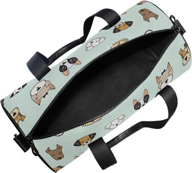 Спортивна сумка з кумедним малюнком песика та візерунками, з міцного канвасу, дорожня сумка, сумка для вихідних, валіза, жіноча та чоловіча сумка для спорту та подорожей