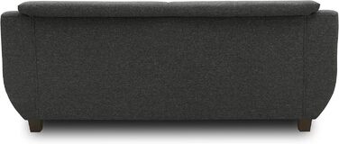 Колекція Панама, 3-місний диван, 3-місний диван, комплект, 3-2-1, антрацит, 207 см, 3-місний антрацит