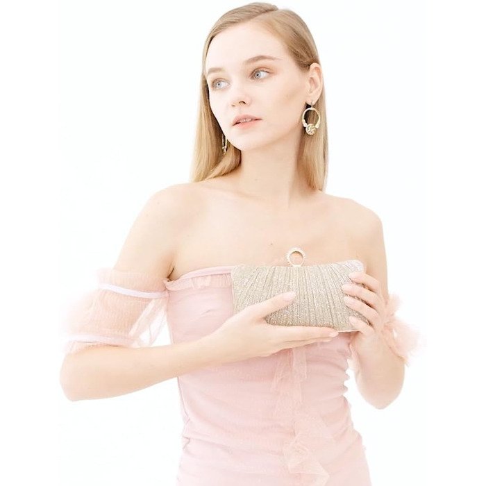 Золотий клатч жіночий елегантна сумочка на ланцюжку для вечірок, весіль та особливих подій