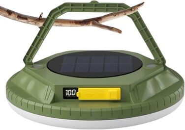 Портативний ліхтар Сонячний ліхтар для намету 1600 люмен - Водонепроникний портативний кемпінговий ліхтар для піших прогулянок, походів, використання на свіжому повітрі, саду, подвір&39я, патіо, балкона, зеленого кольору