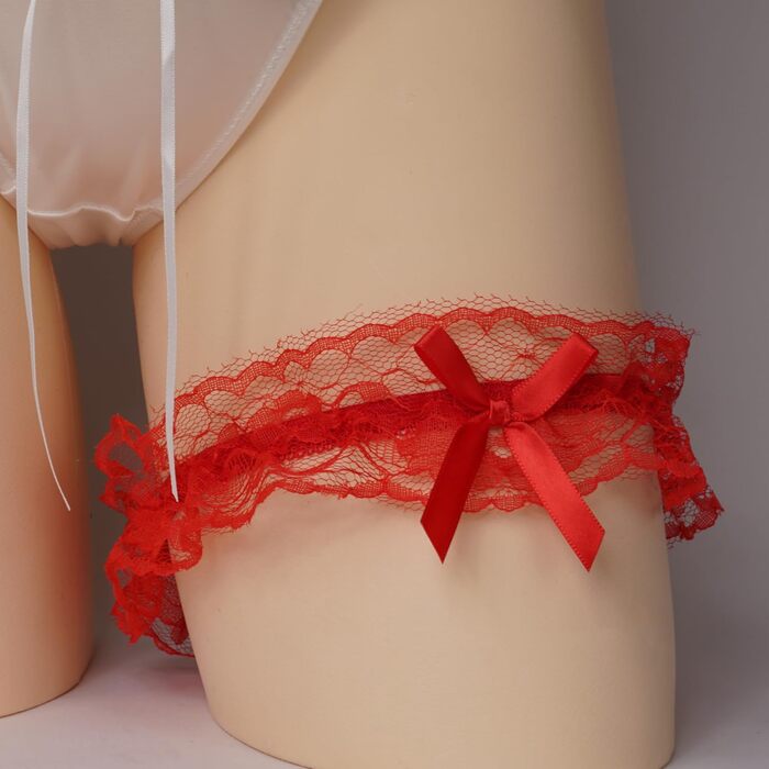 Жіночі підв’язки Umiin, мереживні, з блакитною стрічкою, універсальний розмір