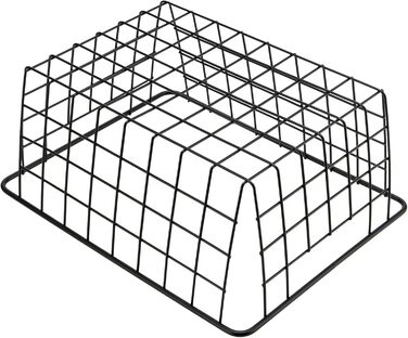 Набір кошиків для зберігання KEILEOHO з 4 предметів, 28 x 22 x 12 см, металевий кошик, дротяний кошик для зберігання, кошик для ванної кімнати, метал, відкритий дротяний дизайн, маленький чорний металевий кошик, для офісів, кухонь, ванних кімнат