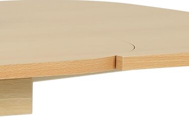 Функціональний журнальний столик Michael, імітація дерева з меламіновим покриттям, декор бука, розсувний 90-142 см, регульована висота за допомогою ручки 52-62 см