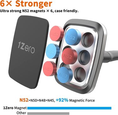 Магнітний тримач для мобільних телефонів для легкових та вантажних автомобілів з подовжувачем гусяча шия довжиною 33 см, універсал