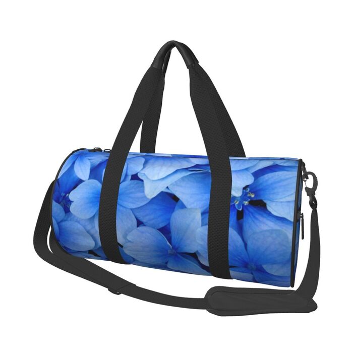 Спортивна сумка, дорожня сумка, сумка для подорожей, з тропічним квітковим принтом, сумка на нічліг, чорна, універсальний розмір