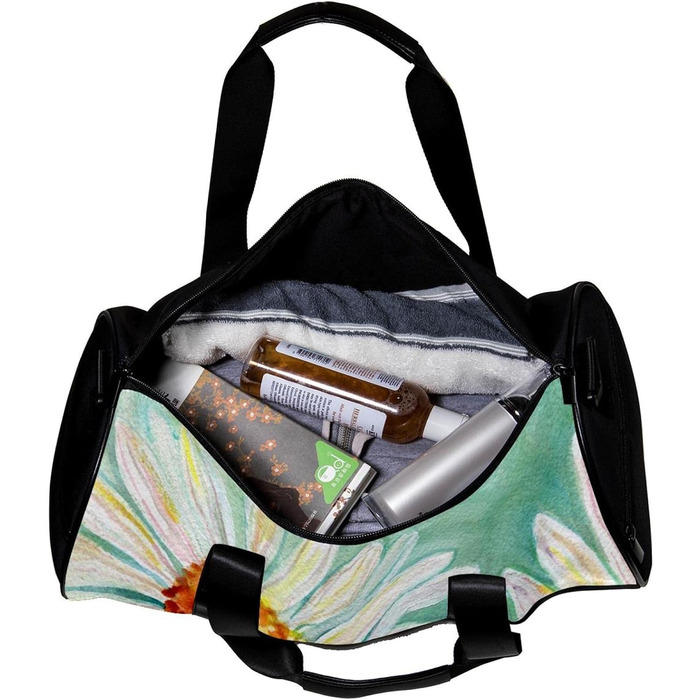 Спортивна сумка, маленька дорожня сумка, сумка для йоги, акварельні ромашки, сумка для фітнесу на відкритому повітрі, ручна поклажа