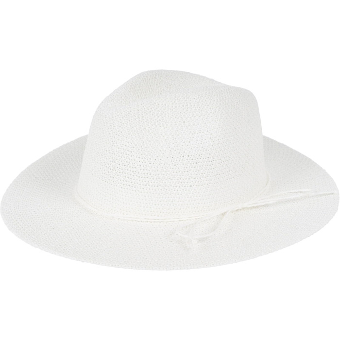 Жіноча панама-капелюх від сонця з тонкою стрічкою, солом&39яний капелюх, капелюх-флоппі, літній капелюх, капелюх-федора styleBREAKER, один розмір, білий