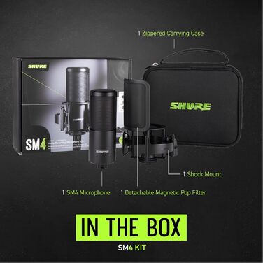 Набір для запису Shure SM4 студійний конденсаторний мікрофон з XLR