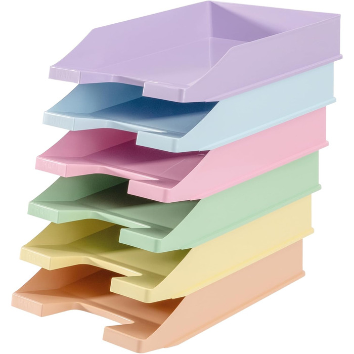 Класичний лоток для листів HAN, 10 предметів, настільний органайзер, канцелярське приладдя, лотки для документів, офісні матеріали, лоток для листів, лоток для документів, формат до A4/C4, 1027-X-887, пастельно-фіолетовий