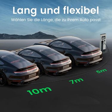 Зарядний кабель GONEO тип 2 22кВт 10М 32А зарядний кабель електромобіля тип 2 3 фазний режим 3 для електромобіля EV/PHEV тип 2 до