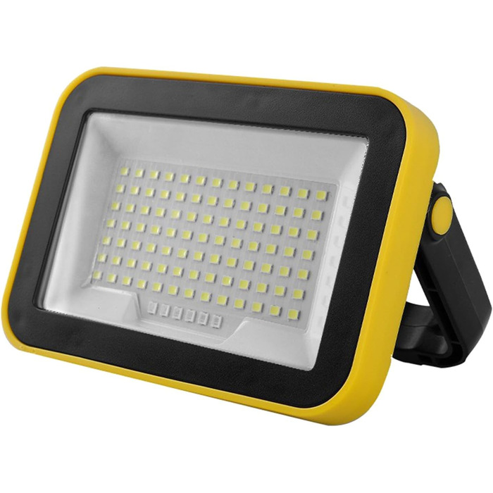 Багатофункціональний світлодіодний будівельний ліхтар із водонепроникним класом захисту IPX4 та акумулятором ємністю 2000 мАг для застосування на вулиці та всередині приміщень. Портативний будівельний ліхтар.