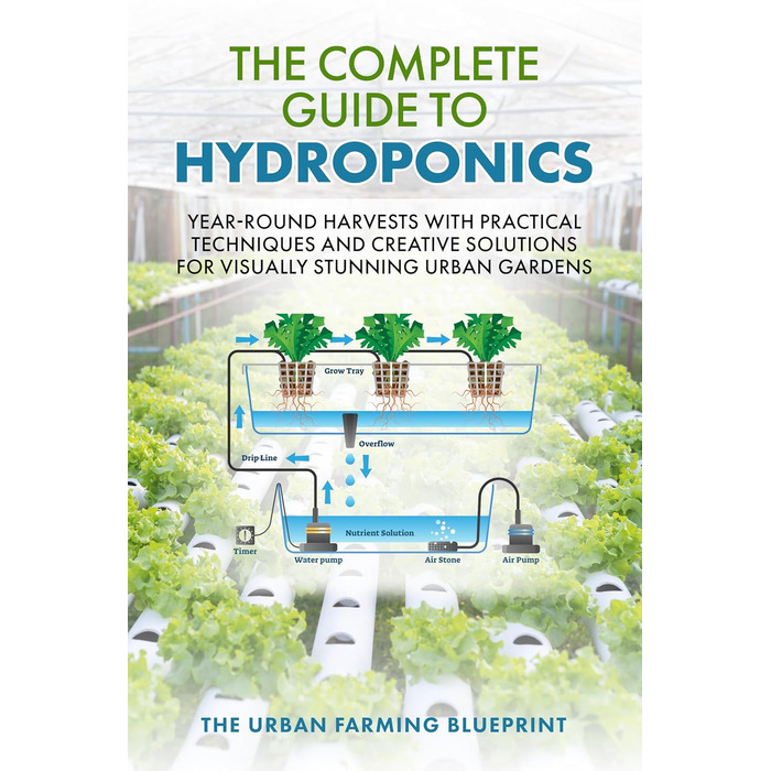 Повний посібник із гідропоніки цілорічний урожай із практичними прийомами та креативними рішеннями для візуально приголомшливих міських садів (The Urban Farming Blueprint Book 2) (видання англійською мовою)