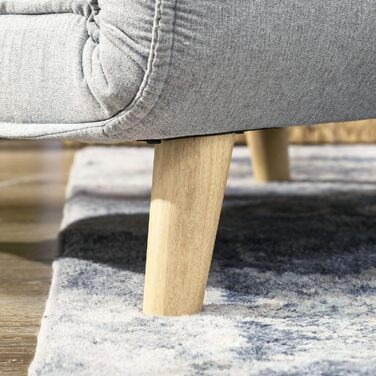 Крісло-ліжко HOMCOM 3-в-1, розкладний диван-ліжко з регульованою спинкою, подушка, гостьове ліжко з лляним виглядом, крісло-відкидний крісло, розкладне крісло для вітальні, спальні, 72 x 78 x 79 см, світло-сірий, імітація льону