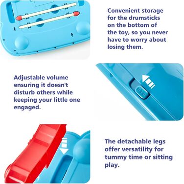 Дитяча музична іграшка Hahaland 5 в 1 Дитина від 1 2 3 4 5 років Дитяча іграшка ксилофон і барабан від 18 місяців Дівчинка Хлопчик