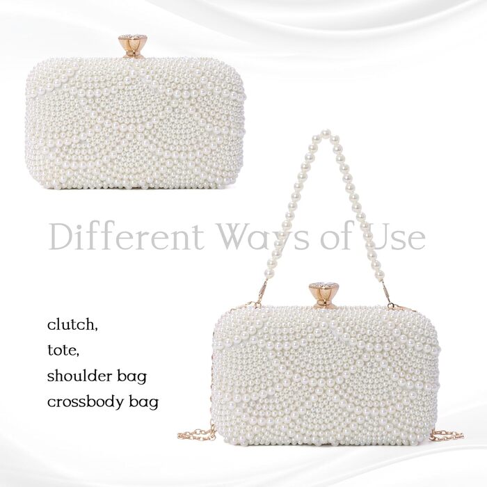Жіноча перлинна клатч-сумка, вечірня сумочка з перлами для весілля, вечірки, випускного, урочистих подій, бежевий колір