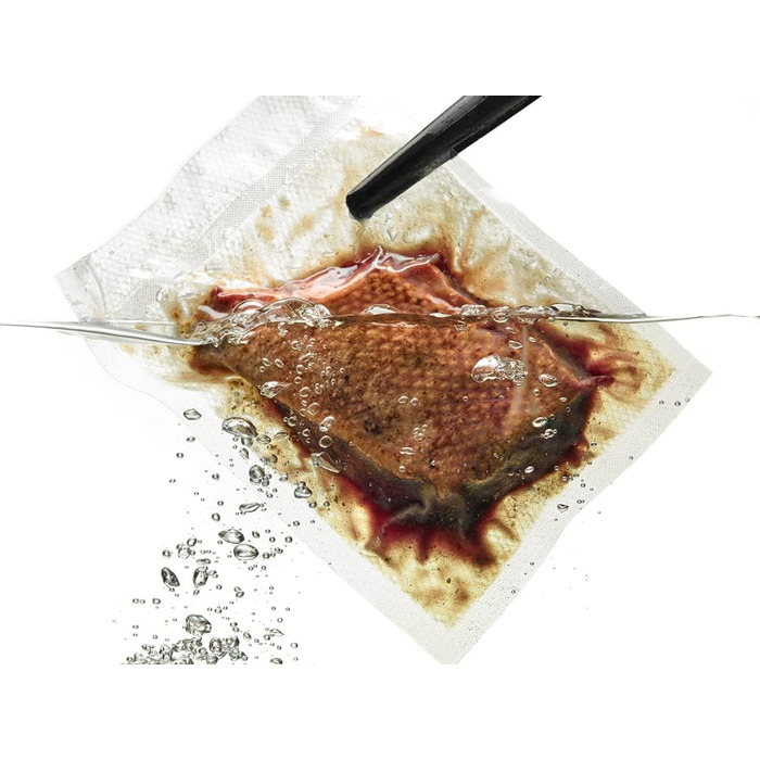 Вакуумний пакувальник BOLSEMACK 20x25 см - Вакуумний пакет 100 шт. для всіх Вакуумний пакувальник і вакууматор харчових продуктів - Вакуумні пакети дуже міцні та стійкі до розривів - Вакуумний пакет для їжі без BPA Тиснений пакет, вакуумна упаковка