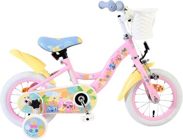 Дитячий велосипед Volare 12, 14, 16 для дівчаток та хлопчиків 36 років Офіційно ліцензований з дизайном улюблених персонажів З додатковими колесами, ножним та ручним гальмами, регульованим сидінням та простою збіркою. Модель Stitch 12