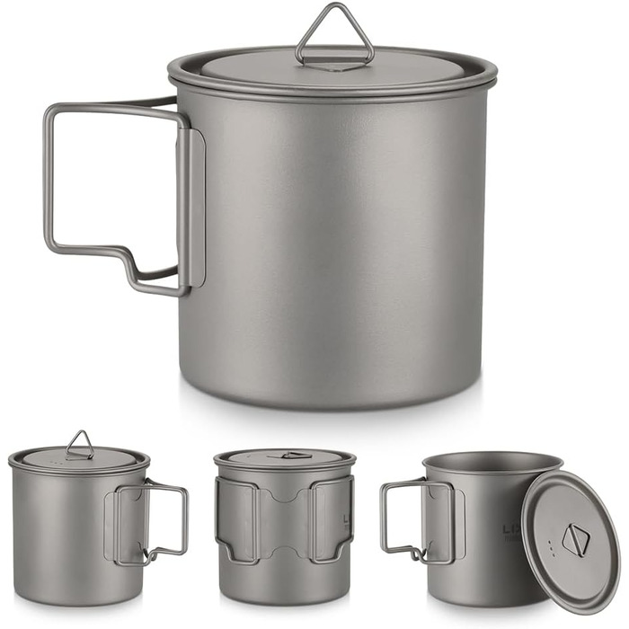 Ультралегка кружка зі складною ручкою. Портативна чашка для води, призначена для кемпінгу, пікніка. Легка та стійка до корозії, підходить для кемпінгу, походів, трекінгу та домашнього використання.