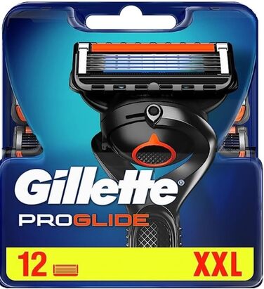 Бритвені леза Fusion 5 ProGlide з обрізним лезом для точності та ковзання, 12 змінних лез, помаранчевий