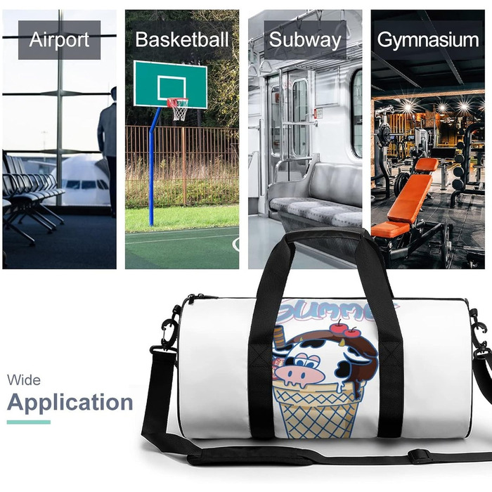 Дорожня сумка-рюкзак Весела корова з мультяшним дизайном для чоловіків та жінок, спортивна сумка, сумка для подорожей