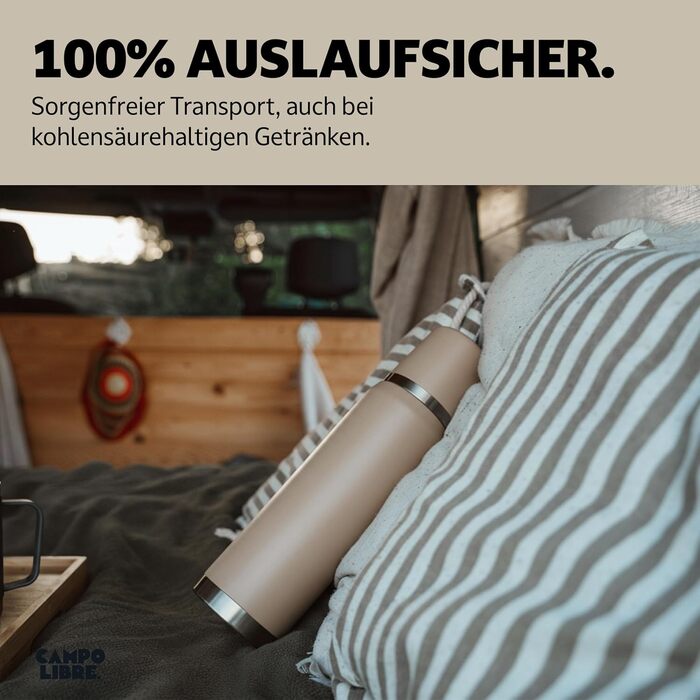 Термос Jaco 1 л, 750 мл, 500 мл Термос з чашкою Наш термос зберігає напої гарячими щонайменше 24 години Двостінна ізольована колба на 100 герметична та виготовлена з переробленої нержавіючої сталі. Moos Green 1000 мл