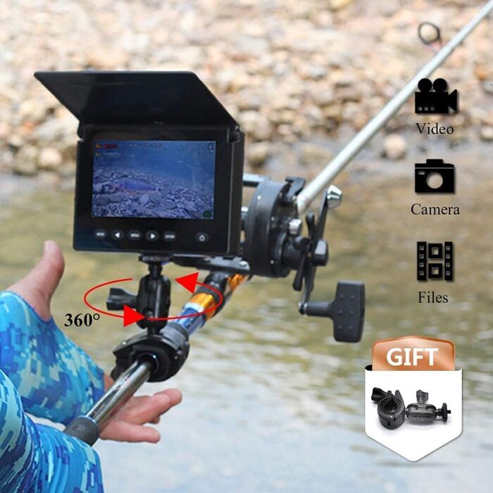 Підводна камера для риболовлі Підводний ехолот Інфрачервоний світлодіодний портативний відеокамера для риболовлі LCD монітор Каяк Човен Морська риболовля