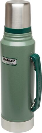 Термос Stanley Classic Legendary - Зберігає температуру гарячою або холодною протягом 24-32 годин - Можна мити в посудомийній машині - Герметична кришка служить чашкою - Ізольована пляшка без BPA - Термос з нержавіючої сталі